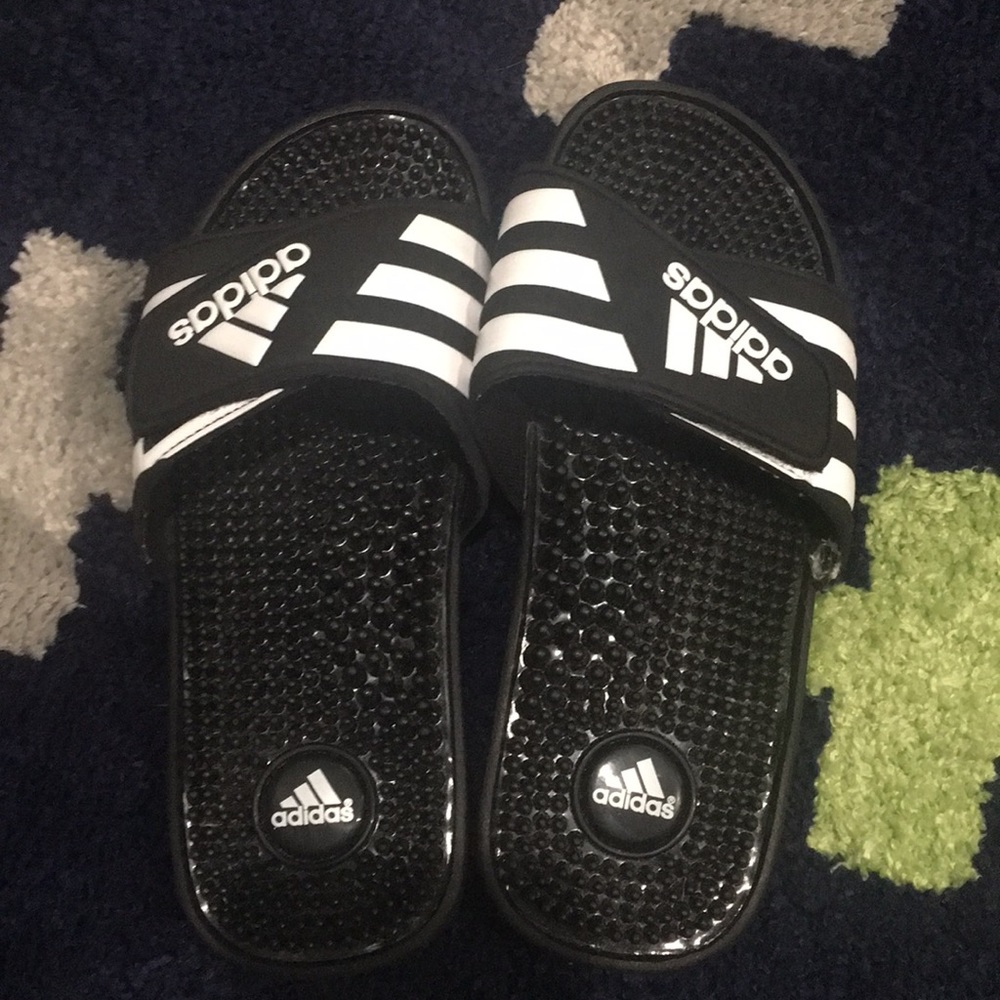 Boys slip on Adidas worn once